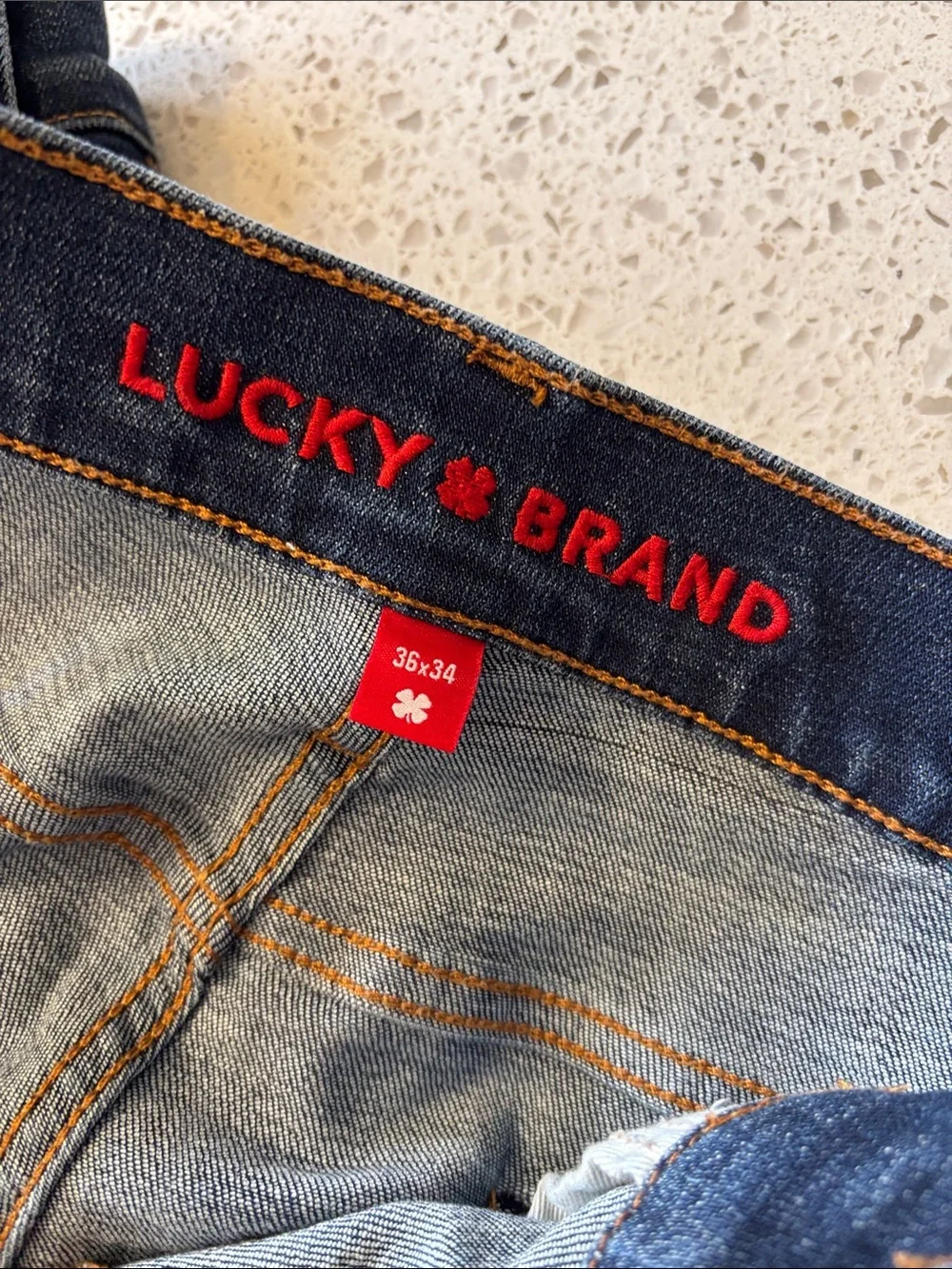 Lucky Brand Men's Dark Blue Denim Jeans 38x34